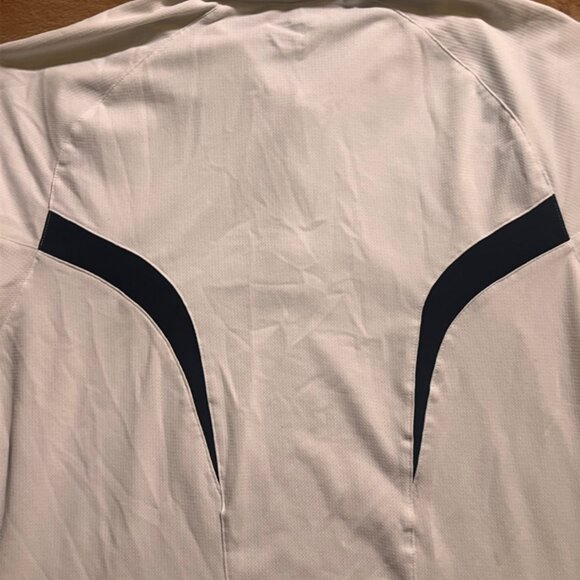 Nike Fit Dry Men Large White Black Short Sleeve 3 Button Collared Golf Polo (W) - Picture 8 of 8